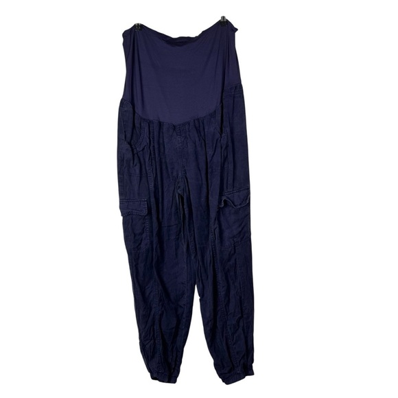 Whoa, Wait Pants - Whoa, Wait Eclipse Purple Cargo Jogger Maternity Pants M